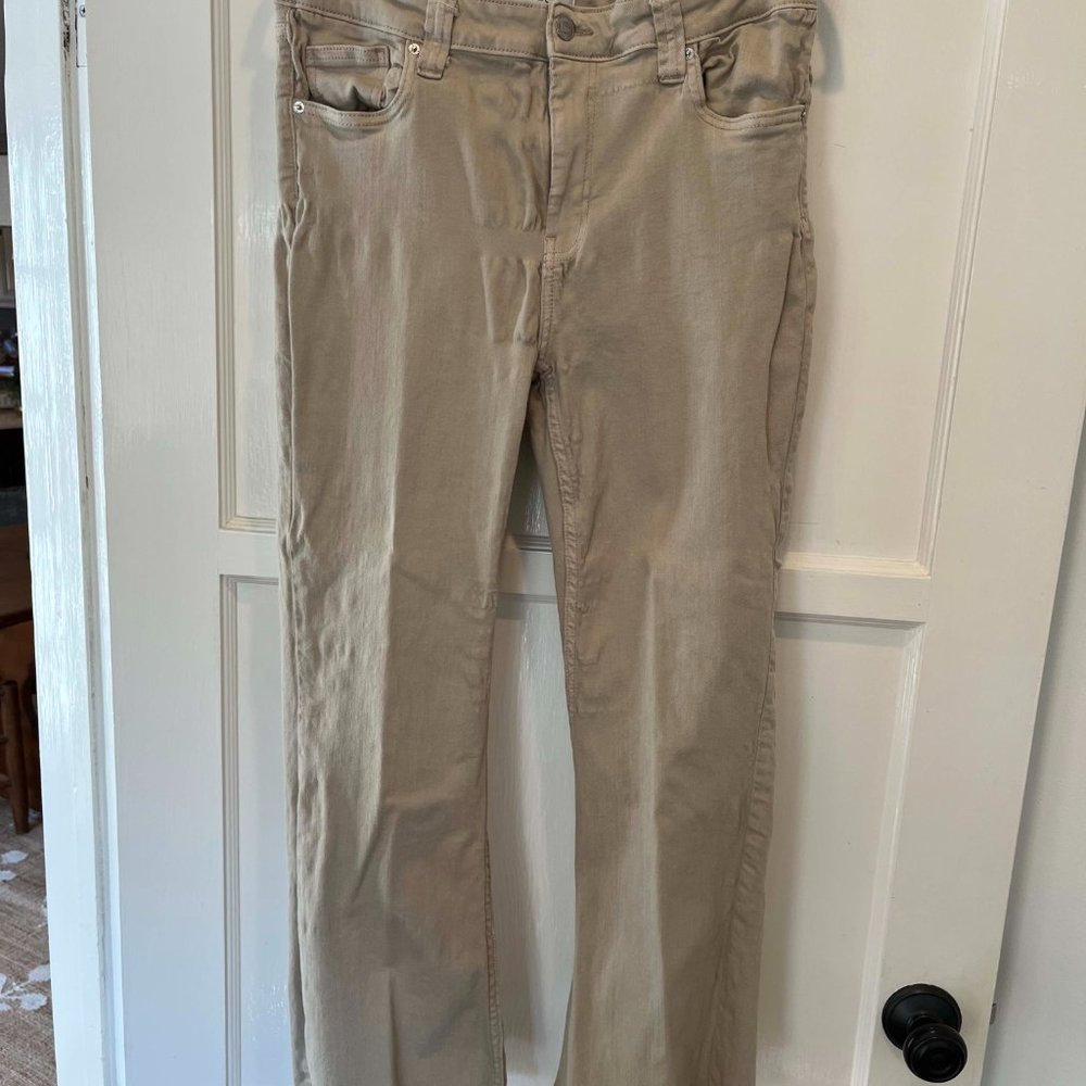 El Corte Ingles Southern Cotton Women's Flared cropped jeans in tan, size M